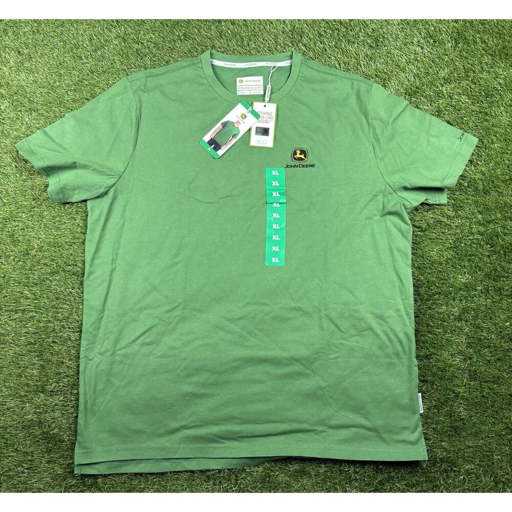 NWT New With Tags John Deere Men's Short Sleeve Shirt Color Green Sz XL